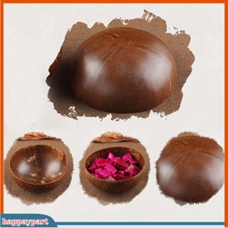 (happaypart) Coconut Shell Bowl Spoon Craft Fruit Salad Noodle Rice Food Container Decoration