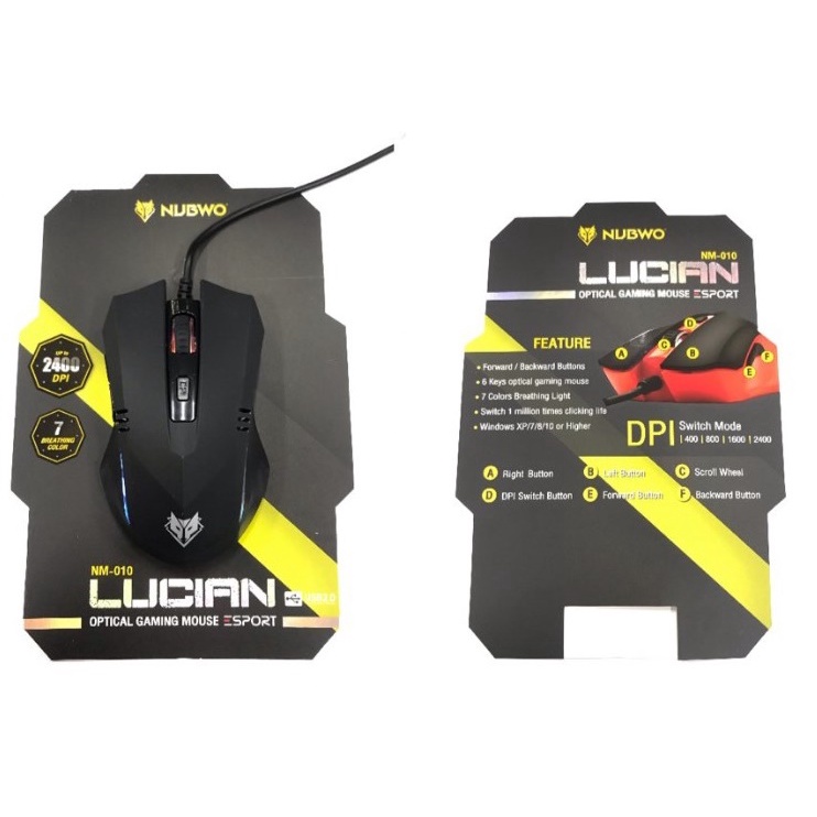 MOUSE (เมาส์) NUBWO LUCIEN NM010 (BLACK)