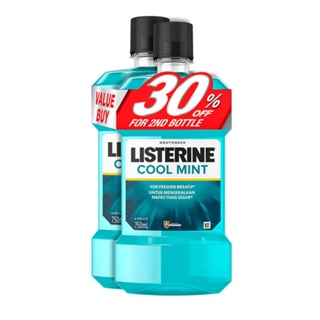 LISTERINE COOLMINT 750 ML. (TWIN PACK) ลิสเตอรีนน้ำยาบ้วนปากคูลมินต์ 750มล. แพ็คคู่