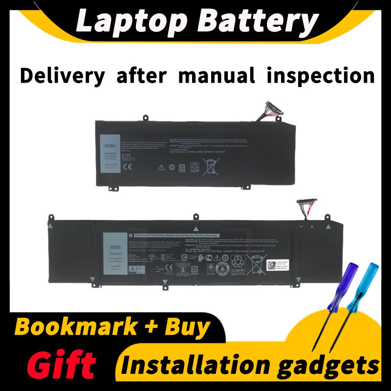 For Dell Alienware M15 M17 R1 P79F P82F P37E G5-5590 G7-7590 /7790 1F22N XRGXX 15.2V/11.4V laptop ba