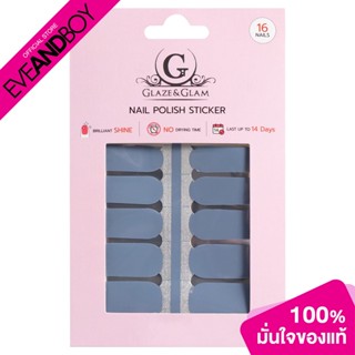 GLAZE &amp; GLAM - Nail Polish Sticker/STK030/16Pcs (10 g.) ยาทาเล็บแบบแผ่นสติกเกอร์