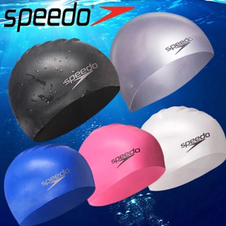 หมวกว่ายน้ำ Speedo หมวกว่ายน้ำซิลิโคนยืดหยุ่น Speedo ชายและหญิงกันน้ำหมวกซิลิโคนมืออาชีพสำหรับผู้ใหญ่ขนาดใหญ่ไม่มีหัว