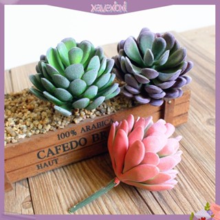 (xavexbxl) Artificial Beautiful Fake Succulent Plants Lotus Home Office Cafe Decoration