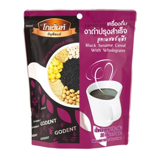 โกเด้นท์เครื่องดื่มงาดำปรุงสำเร็จสูตรผสมธัญพืช 25กรัม แพค 5ซอง  /  Godent Black Sesame Cereal with Wholegrains 25g.