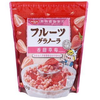 นิสชินธัญพืชอบกรอบรสสตอเบอรี่ 400กรัม  /  Nissin Strawberry Granola 400g.