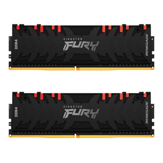 คอมพิวเตอร์ _ 16GB (8GBx2) DDR4 3200MHz RAM (หน่วยความจำ) KINGSTON FURY RENEGADE DDR4 RGB (BLACK) (KF432C16RBAK2/16)