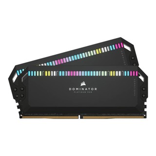 64GB (32GBx2) DDR5 5600MHz RAM (หน่วยความจำ) CORSAIR DOMINATOR PLATINUM RGB DDR5 (BLACK) (CMT64GX5M2X5600C40) _