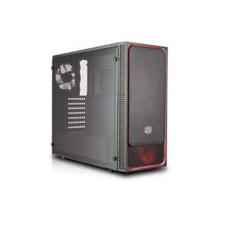 อุปกรณ์คอมพิวเตอร์ _ CASE (เคส) COOLER MASTER MASTERBOX E500L RED, ACRYLIC SIDE PANEL (MCB-E500L-KA5N-S01)