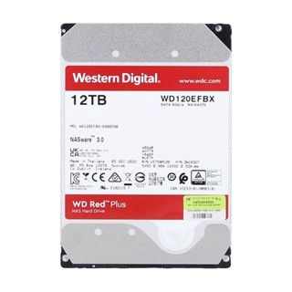 อุปกรณ์จัดเก็บข้อมูล _ 12 TB 3.5" HDD (ฮาร์ดดิสก์ 3.5") WD RED PLUS - 7200RPM SATA3 (WD120EFBX)