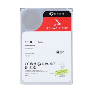 อุปกรณ์จัดเก็บข้อมูล ; 16 TB 3.5" HDD (ฮาร์ดดิสก์ 3.5") SEAGATE IRONWOLF PRO - 7200RPM SATA3 (ST16000NT001)