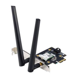 WIRELESS PCIe ADAPTER ASUS PCE-AX3000 - AX3000 DUAL BAND PCI-E WI-FI 6 802.11AX/BLUETOOTH 5.0/WPA3/OFDMA AND MU-MIMO::