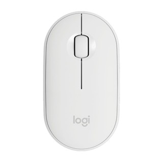 คีย์บอร์ด และเมาส์ } WIRELESS MOUSE (เมาส์ไร้สาย) LOGITECH M350 PEBBLE WIRELESS MOUSE (WHITE)