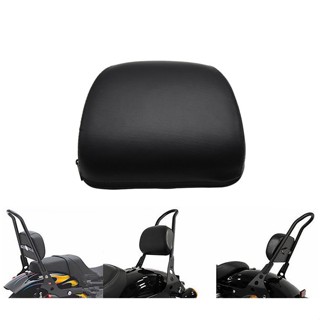 For Harley 883 1200 48 Motorcycle Black Leather Sissy Bar Back Rest Rear Cushion Pad Universal Backrest Motocross Access