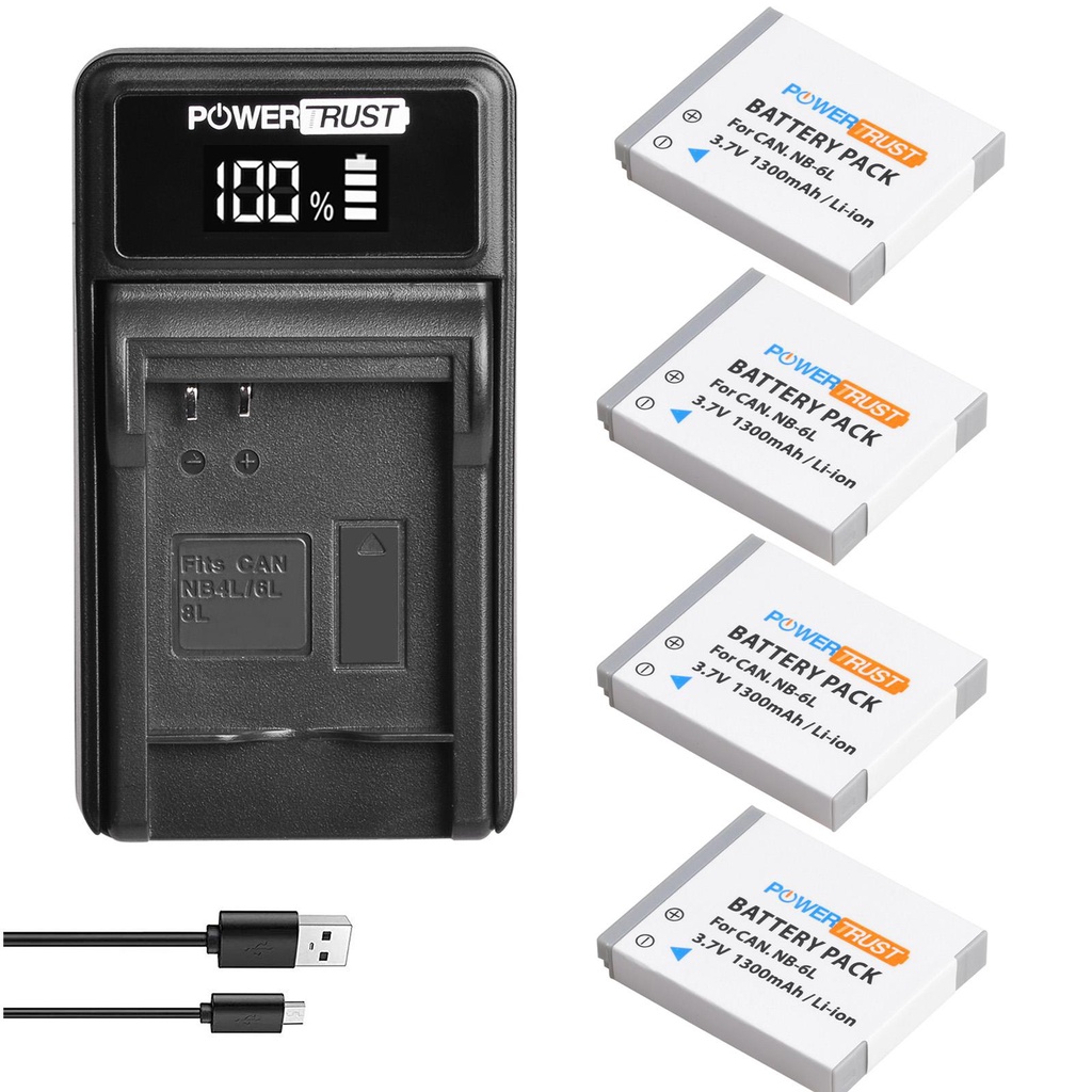 NB-6LH SX610 NB6L NB แบตเตอรี่6L และ LED USB Charger สำหรับ Canon PowerShot PowerShot SX530 NB-6L HS