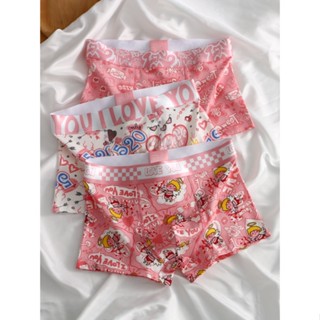 ◊₪Valentine s Day Boyfriend Gift Macho Pink Men s Underwear Cotton Boys Boxer Mid-Waist Boxer Trend