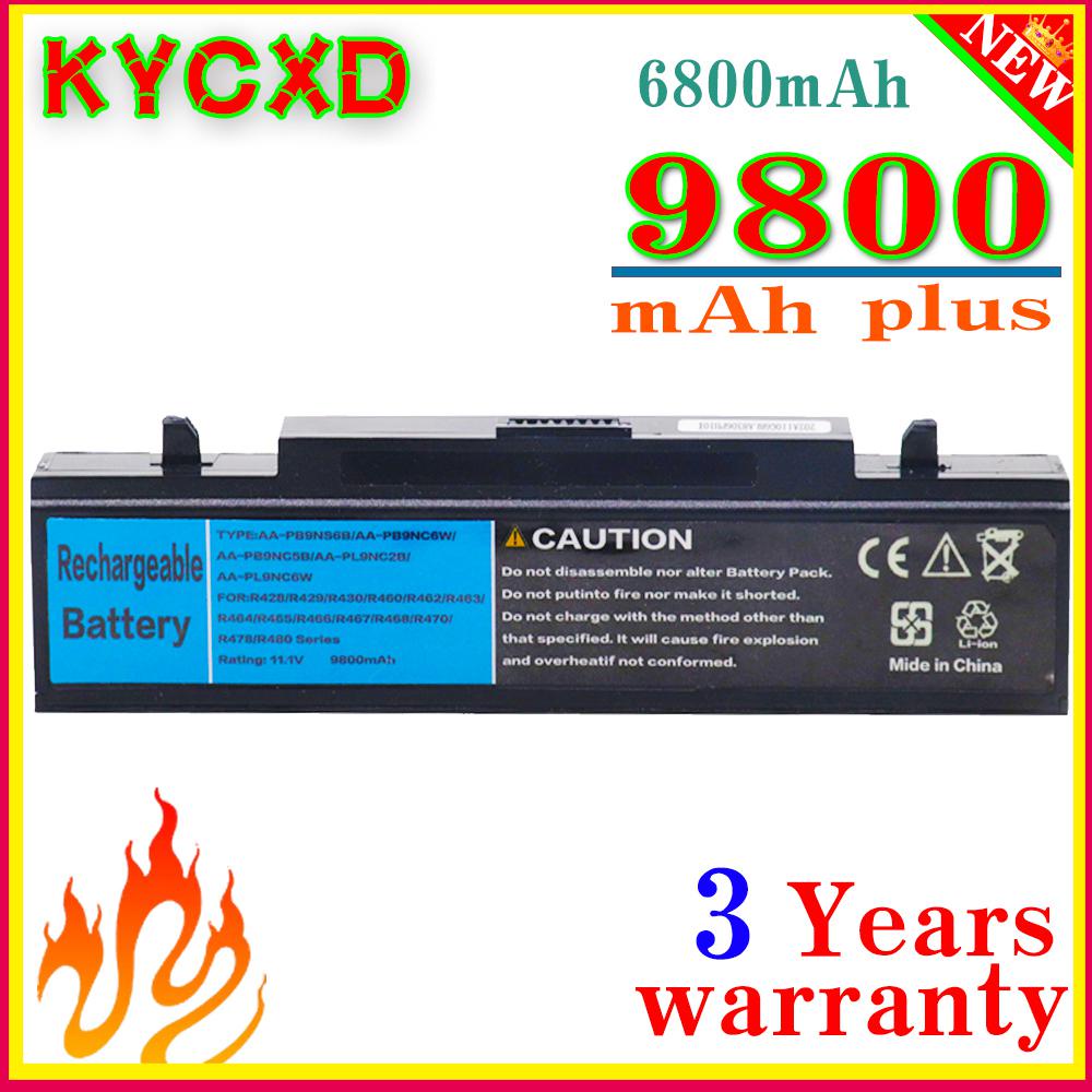 KYCXD 9800MAh แบตเตอรี่แล็ปท็อปใหม่สำหรับ Samsung AA-PB9NS6B Aa PL9NC6B 355V5C AA-PB9NC6B PB9NC5B Np