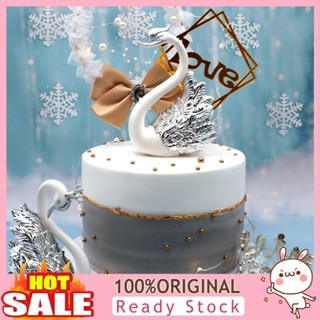 [B_398] Fashion Crown Swan Birthday Topper for Wedding Party