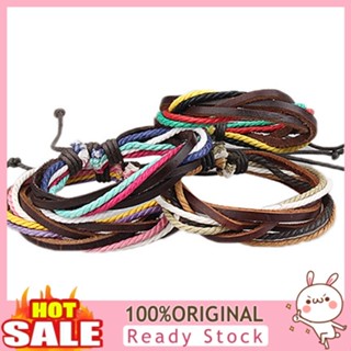 [B_398] Unisex Punk Fashion Jewelry Faux Leather Bracelet Rope Bangle