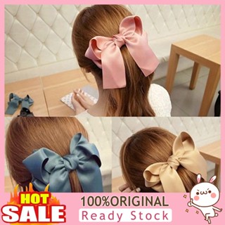 [B_398] Women Fashion Korean Satin Bowknot Hair Clips Ponytail Holder