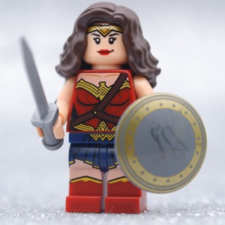 LEGO Wonder Woman Dark Red Suit Hero DC  - LEGO เลโก้ มินิฟิกเกอร์ ตัวต่อ ของเล่น