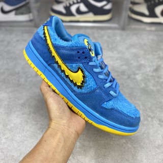 Grateful Dead x N_ike SB dunk low QS "Yellow bear" dunk series "dancing bear" รองเท้ากีฬา รองเท้าสเก็ตบอร์ด ข้อสั้น