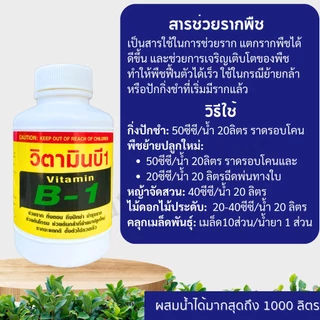 น้ำยาเร่งราก B1 ขนาด100 มม. สำหรับตอนกิ่ง ปักชำ แช่เมล็ด ลดอาการเครียด ฟื้นตัวเร็ว รากแตกแขนงดี