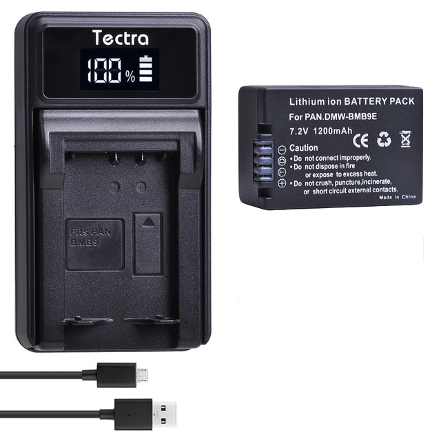 BMB9 DMW-BMB9E แบตเตอรี่แพ็ค LED Charger สำหรับ Panasonic DMC FZ40K FZ45K FZ150 DWM-BMB9 FZ60 FZ70K 