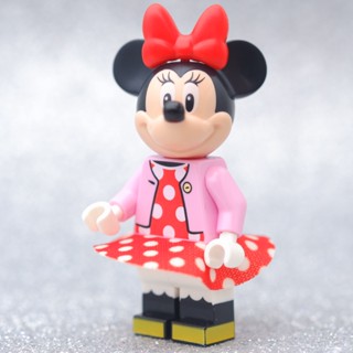 LEGO Minnie Mouse Pink Jacket Red Bow DISNEY  - LEGO เลโก้ มินิฟิกเกอร์ ตัวต่อ ของเล่น