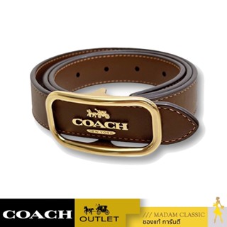 ของแท้ 💯% เข็มขัด COACH CE969 MORGAN RECTANGLE BUCKLE BELT (IMSAD)