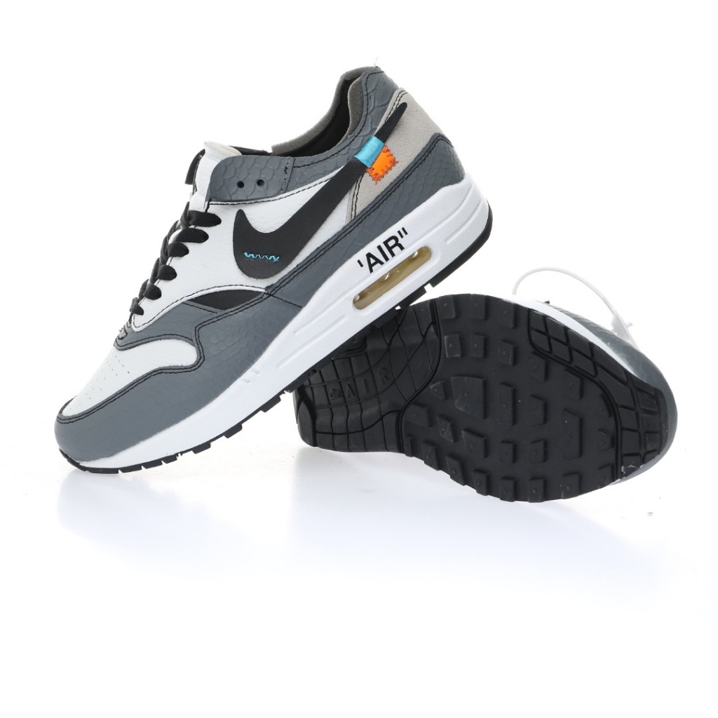 Nike Air Max 1 Premium Grey/White/Black รองเท้ากีฬา, running shoes