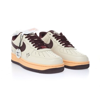 NOCTA x Nike Air Force 1 Milky White/Red Wine รองเท้าผ้าใบ