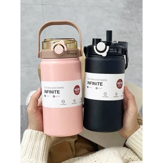 PANDA กระบอกน้ำเก็บอุณหภูมิร้อน-เย็น 1000ml 1200ml สแตนเลส316 กระติกน้ำสแตนเลสเกรด เก็บเย็นยาวนานข้ามวัน ฝากันหก100%