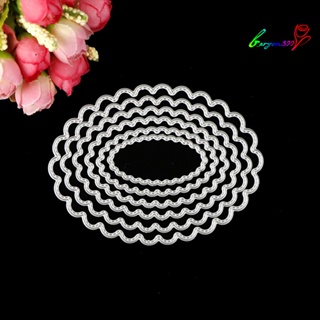 【AG】Oval Circle Scallop Frame Cutting Dies DIY Scrapbook Emboss Cards Stencil
