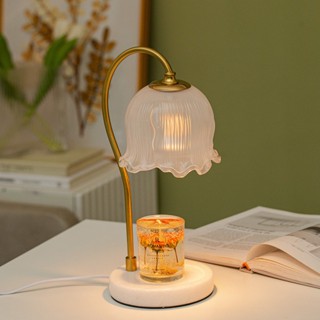 Valley Lily of the Valley marble aromatherapy lamp candle melting candle light ins เกาหลีโรแมนติกห้องนอนหรี่แสงตารางโคมไ