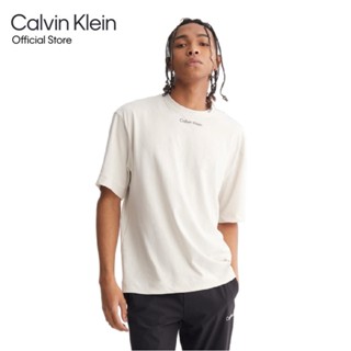 CALVIN KLEIN เสื้อยืดผู้ชายทรง Relaxed  รุ่น 4MS3K122 100 - สีขาว