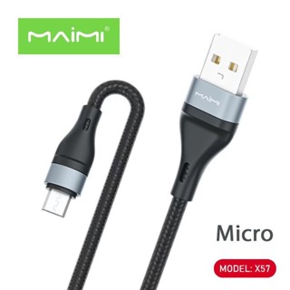 พร้อมส่ง🇹🇭Maimi X57 usb สายชาร์จ 6A ยาว 1ม. ใช้สำหรับType-c / micro /iP