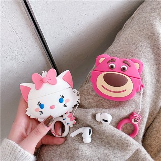 เคสหูฟัง ซิลิโคนนิ่ม แบบป้องกัน ลายการ์ตูนแมว Mary Strawberry Bear สําหรับ Apple Airpods2 Pro3