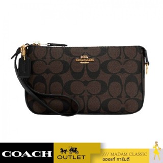 ของแท้ 💯% กระเป๋าสตางค์คล้องมือ COACH C3308 NOLITA 19 IN SIGNATURE CANVAS (IMAA8)