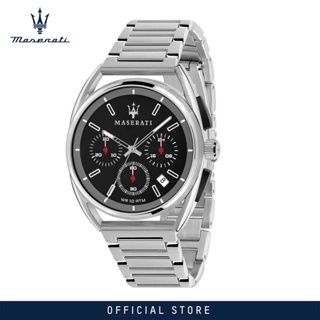 [2 Years Warranty] Maserati TRIMARANO Silver Chronograph 41mm Mens Watch R8873632003