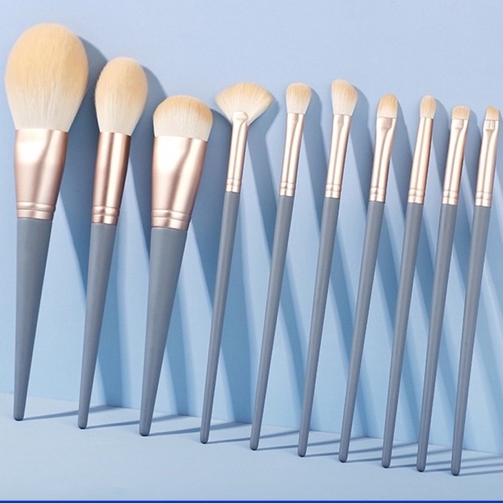 BEIKOTT เเปรงเเต่งหน้า 10ชิ้น สำหรับการแต่งหน้าบนใบหน้า ขนนุ่ม คุณภาพสูง Makeup Brush