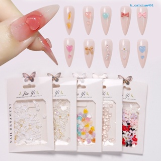 Calciummj 50Pcs/Bag Nail Art Charm Removable Non-drop Non-Fading Anti-scratch Easily Stick 3D Effect Manicure