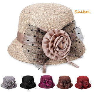 HOT_ ผู้หญิง Polka ตาข่ายดอกไม้ Bowler Bucket กลางแจ้ง Sun Visor Basin Cap