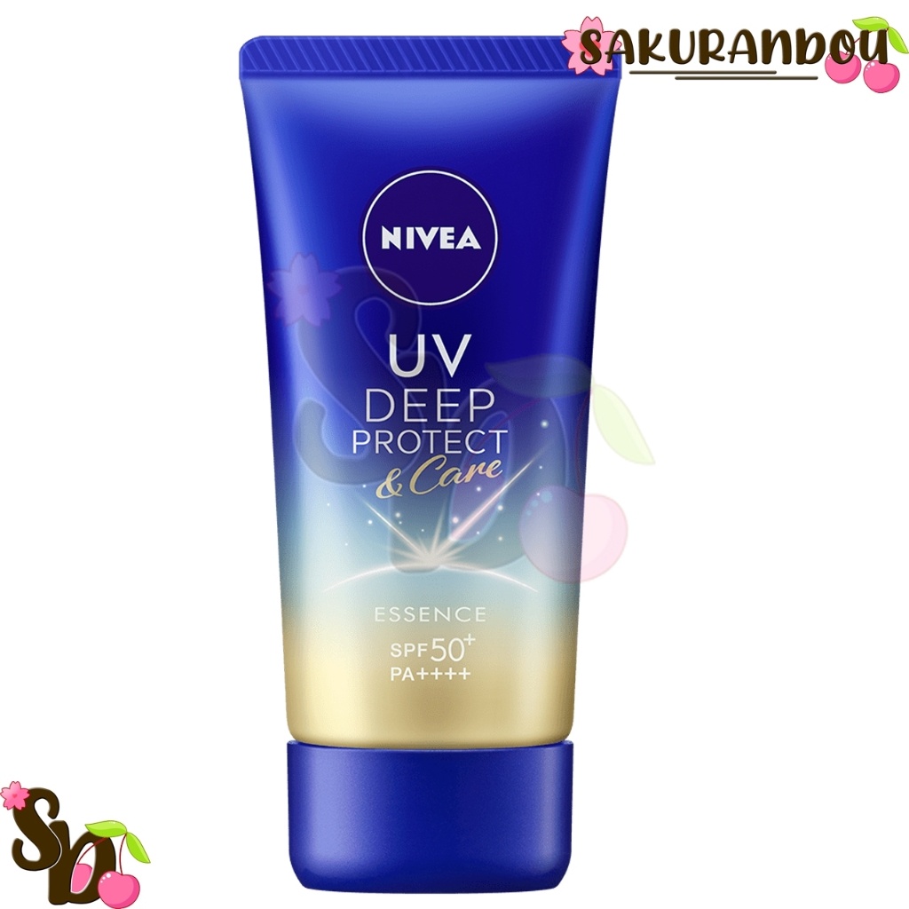 Nivea UV  [พร้อมส่ง❢] Deep Protect &amp; Care Sunscreen Essence ครีมกันแดด นีเวีย 50 กรัม