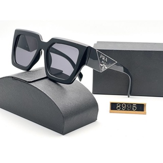 Prada 2023 ใหม่ แว่นตากันแดด กรอบขนาดใหญ่ ป้องกันรังสีอัลตราไวโอเลต สําหรับผู้หญิง