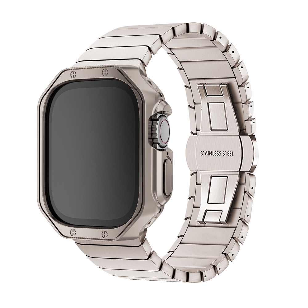 ❉✓Case + Link Bracelet for Apple Watch Band Ultra 49mm Series 8 7 6 5 4 SE2 45mm 44mm 41 40mm Strap iWatch 3 42mm 38mm T