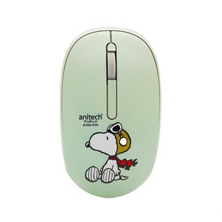 เมาส์ไร้สาย ANITECH SNOOPY SNP-W233 สีมิ้นต์