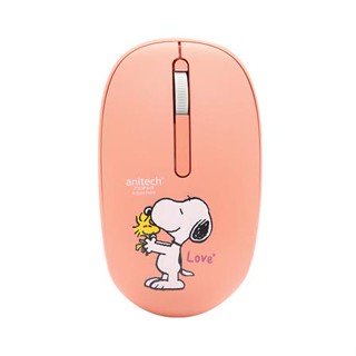 เมาส์ไร้สาย ANITECH SNOOPY SNP-W233 สีชมพู