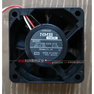 Nmb-mat 2410SB-05W-S79 พัดลมระบายความร้อน 24V 0.17A 6 ซม. 6025 สําหรับเครื่องพิมพ์