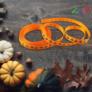 【AG】Eco-friendly Halloween Ribbon Wear Resistant DIY Fadeless Spiders Pattern Ribbon for Party