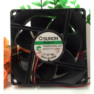 พัดลมอินเวอร์เตอร์ PE80252V3-D00U-G99 24V 3.29W Jianzhun 8025 3 สาย